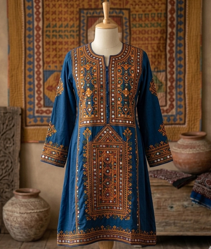Sindhi Embroidered Kurti